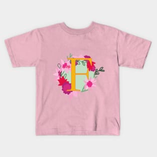 Monogram F, Personalized Initial Kids T-Shirt